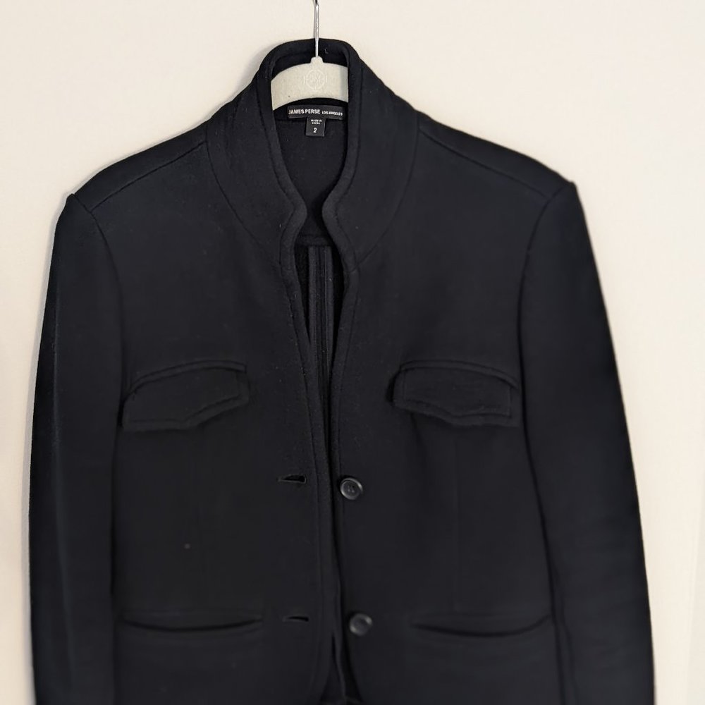 James Perse Los Angeles Black Military Blazer Size 2